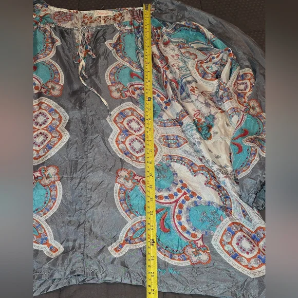 🤩Host Pick❤️Johnny Was 100% Silk Oversized Bohemian-Style Blouse Women's Sz XL - Picture 3 of 9